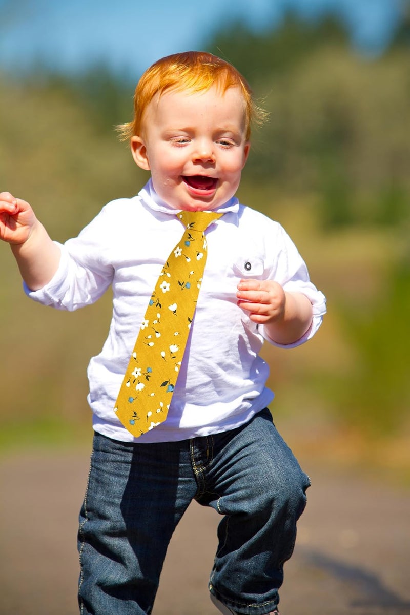 BELLUNO Boys' Floral Ties, Hook and Loop Pre-tied Flower Ties for Little Kids and Pre-teens - Image 3