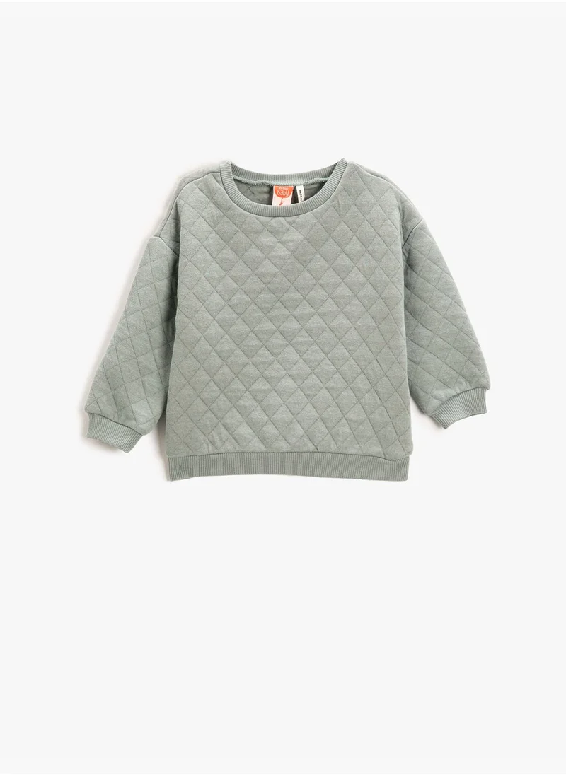 كوتون Basic Sweatshirt Crew Neck