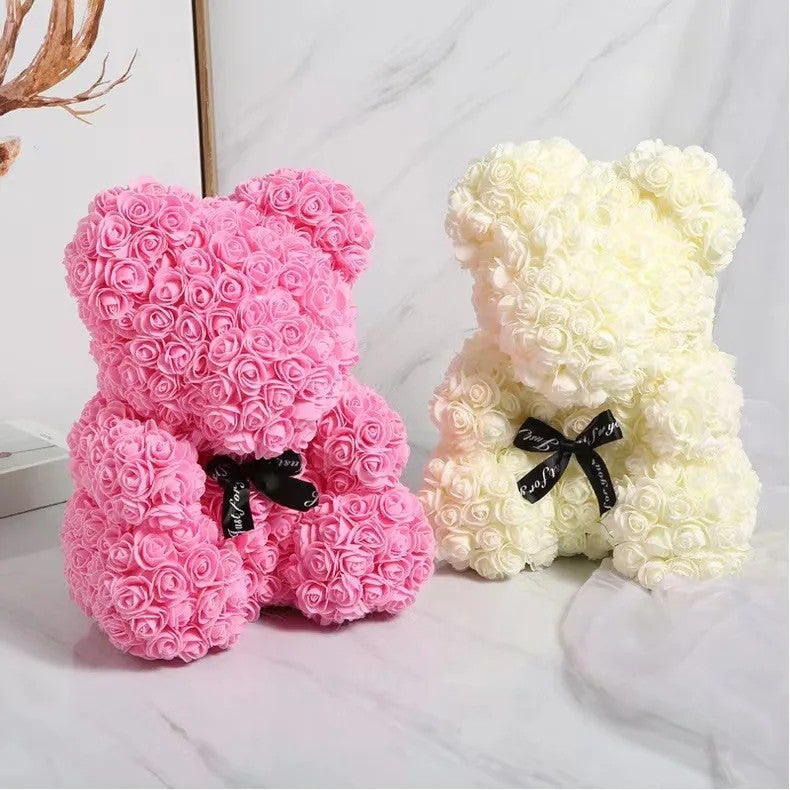 Y&D Light-Up Hugging Bear with Forever Rose - Artificial Flower Gift Box for Valentine's Day, Anniversaries - Image 3