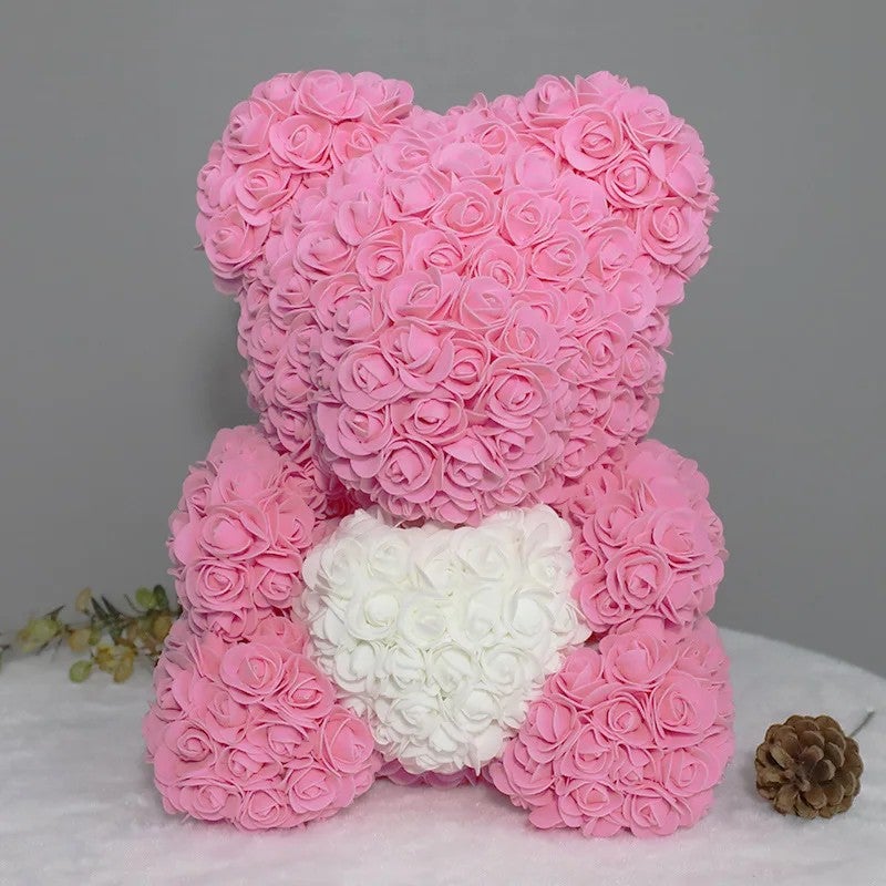 Y&D Light-Up Hugging Bear with Forever Rose - Artificial Flower Gift Box for Valentine's Day, Anniversaries - Image 5