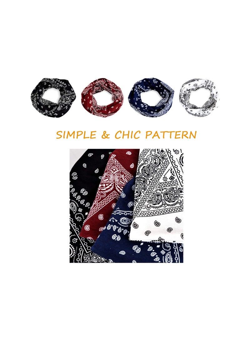 KASTWAVE Cotton Casual Beanie Hip Hop Soft Lightweight Running Adult Midget Hat Men's Women's Beanie Chemical Hat, Scarf Hat Headwear Headband Hat (4 Pieces) - Image 4