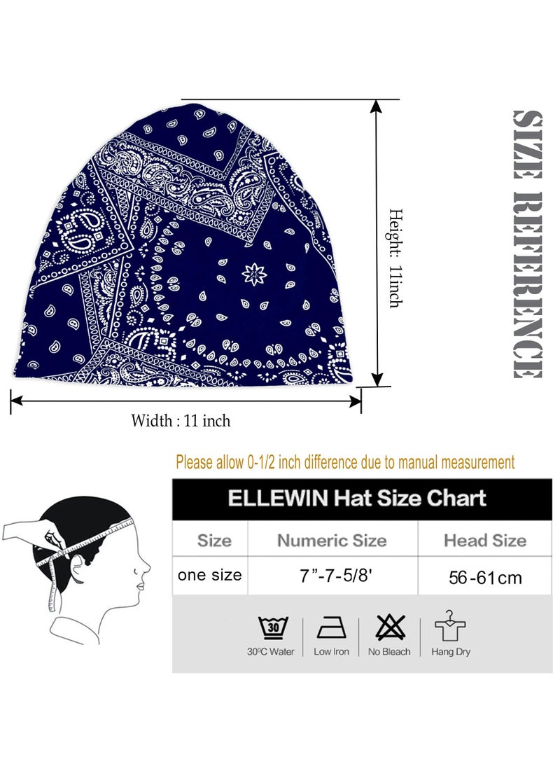 KASTWAVE Cotton Casual Beanie Hip Hop Soft Lightweight Running Adult Midget Hat Men's Women's Beanie Chemical Hat, Scarf Hat Headwear Headband Hat (4 Pieces) - Image 3