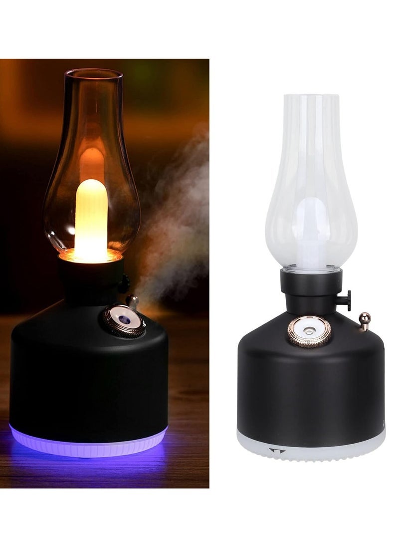 ELTRAZONE Vintage Lamp Humidifier – USB Cool Mist Humidifier with LED Night Light | Retro Style Air Diffuser for Bedroom, Office, Car | Quiet Operation, Compact Design for Moisture Balance, Aromatherapy, and Ambient Lighting – Portable & Stylish  - Image 2