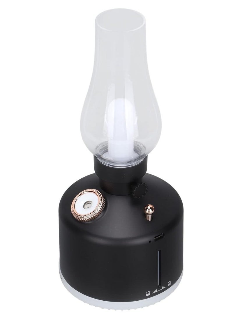 ELTRAZONE Vintage Lamp Humidifier – USB Cool Mist Humidifier with LED Night Light | Retro Style Air Diffuser for Bedroom, Office, Car | Quiet Operation, Compact Design for Moisture Balance, Aromatherapy, and Ambient Lighting – Portable & Stylish  - Image 1