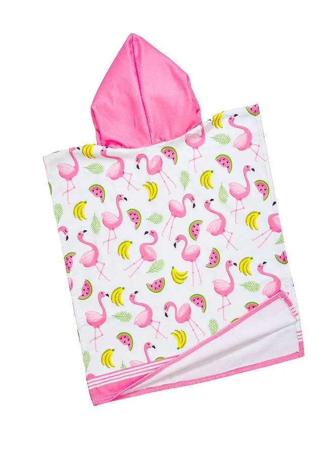 babyqlo Flamingo Fruit Print Beach Poncho Towel