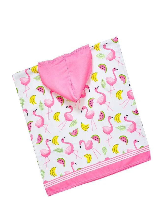 babyqlo Flamingo Fruit Print Beach Poncho Towel