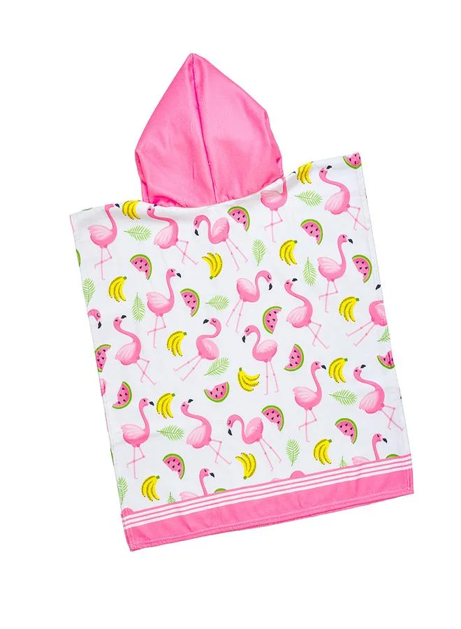 babyqlo Flamingo Fruit Print Beach Poncho Towel