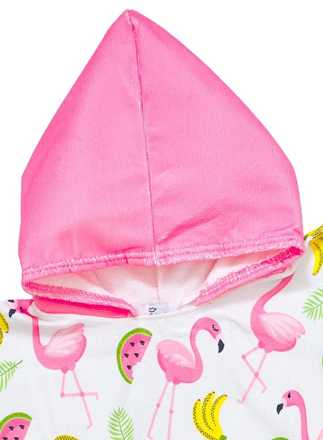 babyqlo Flamingo Fruit Print Beach Poncho Towel