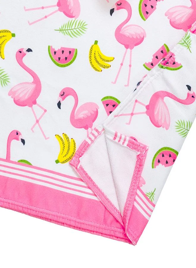 babyqlo Flamingo Fruit Print Beach Poncho Towel