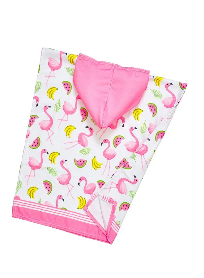 babyqlo Flamingo Fruit Print Beach Poncho Towel