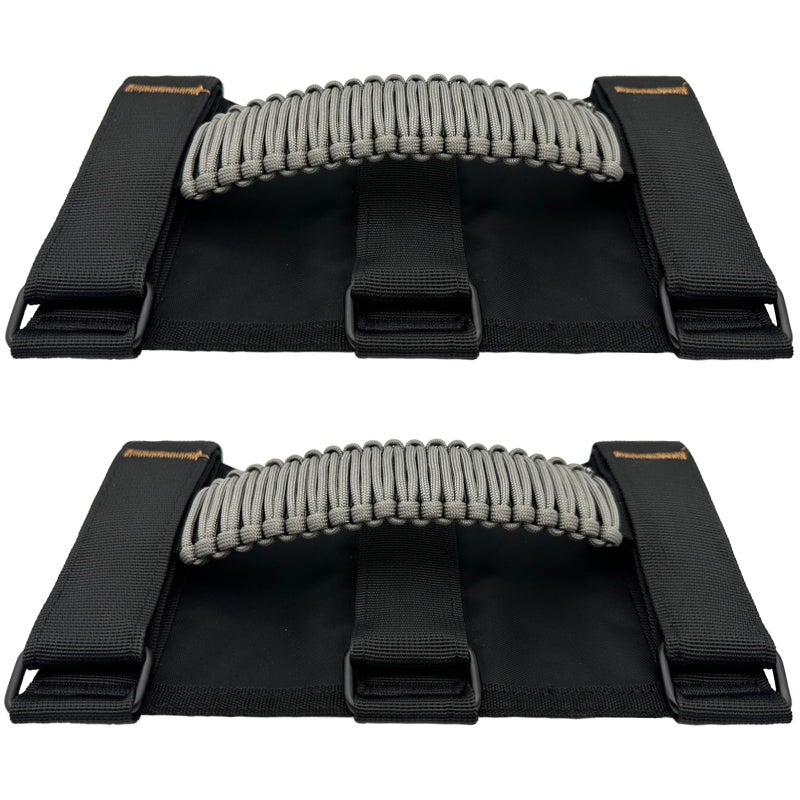 KKIKK Paracord Jeep Grab Handles 2 Pack Jeep Wrangler Roll Bar Grab Handles for JK TJ JL CJ YJ JKU JLU and Gladiator JT Wrangler Hardware Handle for 19552023 Modles - Image 2