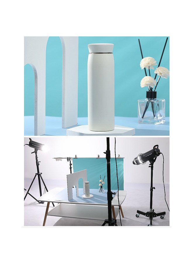78.5cm/30.9in Adjustable Tripod Stand Video Light Stand 2-section 50kg/110lbs Load Capacity with Wheel Base Universal Interface 1/4in & 3/8in Threaded Hole for Video LED Light Phone Holder Camera  - Image 2