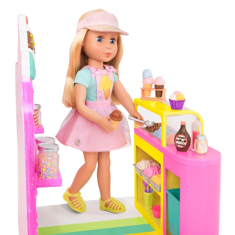جليتر جيرل محل الأيس كريم مع دمية 14 بوصة والأكسسوارات - GG57128C1Z - Image 2