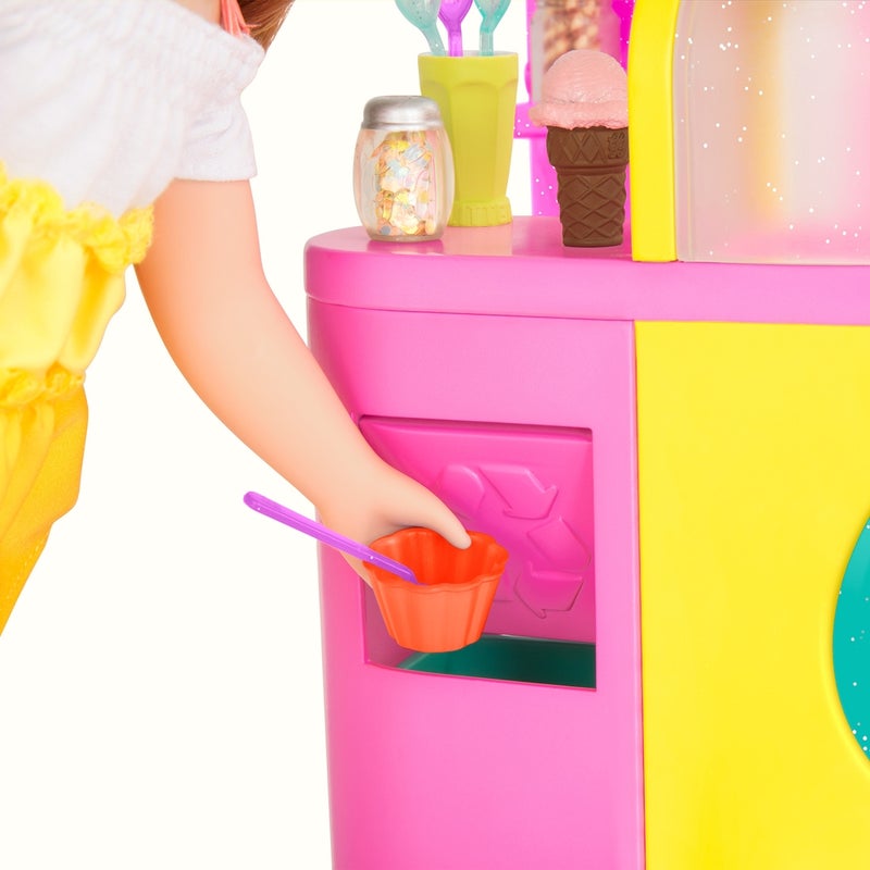 جليتر جيرل محل الأيس كريم مع دمية 14 بوصة والأكسسوارات - GG57128C1Z - Image 4