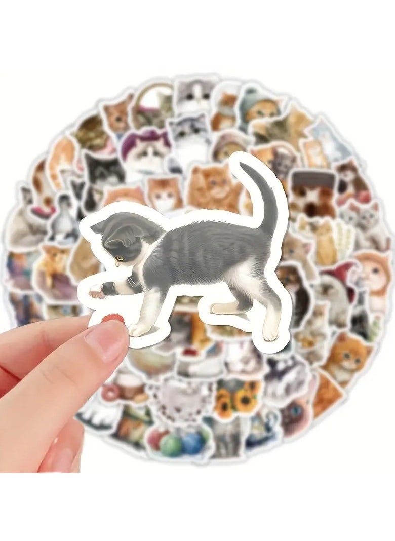 Goolsky 103pcs Cat Graffiti Stickers For Tablet Laptop Water Cup Suitcase Notebook Hand Account  - Image 1