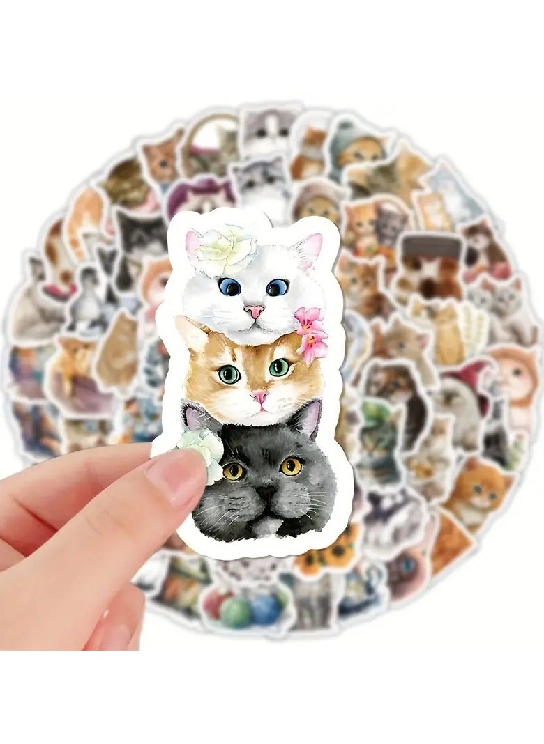 Goolsky 103pcs Cat Graffiti Stickers For Tablet Laptop Water Cup Suitcase Notebook Hand Account  - Image 2