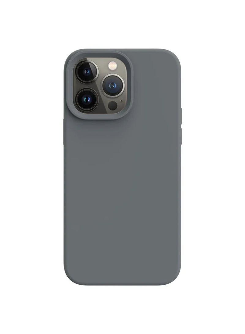 أكسسور  جراب iPhone 12 Pro Max مقاس 6.7 بوصة - غطاء سيليكون رمادي ناعم الملمس مقاوم للصدمات، نحيف التصميم، مقاوم للخدش، جراب حماية متين لهاتف Apple iPhone 12 Pro Max - Image 1