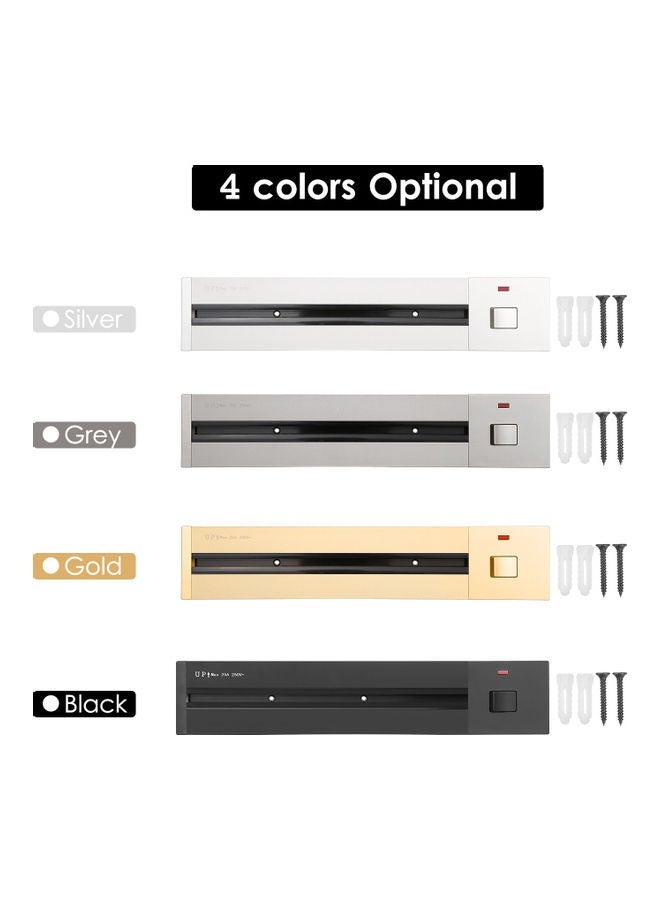 NIBEMINENT Electrical Outlet Track Silver/Black  - Image 4