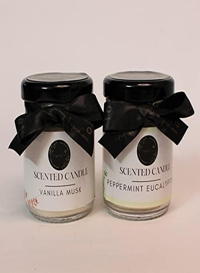 Wrapped up Love Mini Soy Wax Scented Candles (Peppermint Eucalyptus & Vanilla Musk) - Image 4