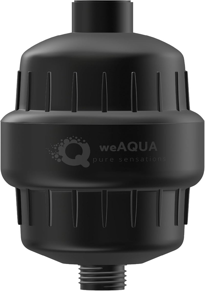 WEAQUA Heavy Duty NO BS Shower Filter – 99% Removal for Hard Water, Chlorine, Fluoride, Heavy Metals, Micro-life, Organics and More (Matte Black) - Image 1