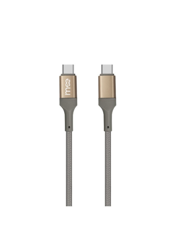 آیمی كابل شحن سريع IMEE Plus IM-DC104 من النوع C إلى النوع C، 60 واط PD، كابل USB-C مضفر من النايلون بطول 1.2 متر، مزامنة بيانات 480 ميجابت في الثانية، موصلات معدنية متينة، مقاومة للتشابك، مرنة وطويلة الأمد، متوافق مع iPhone 15 وMacBook وiPad والهواتف الذكية وبنوك الطاقة - Image 1