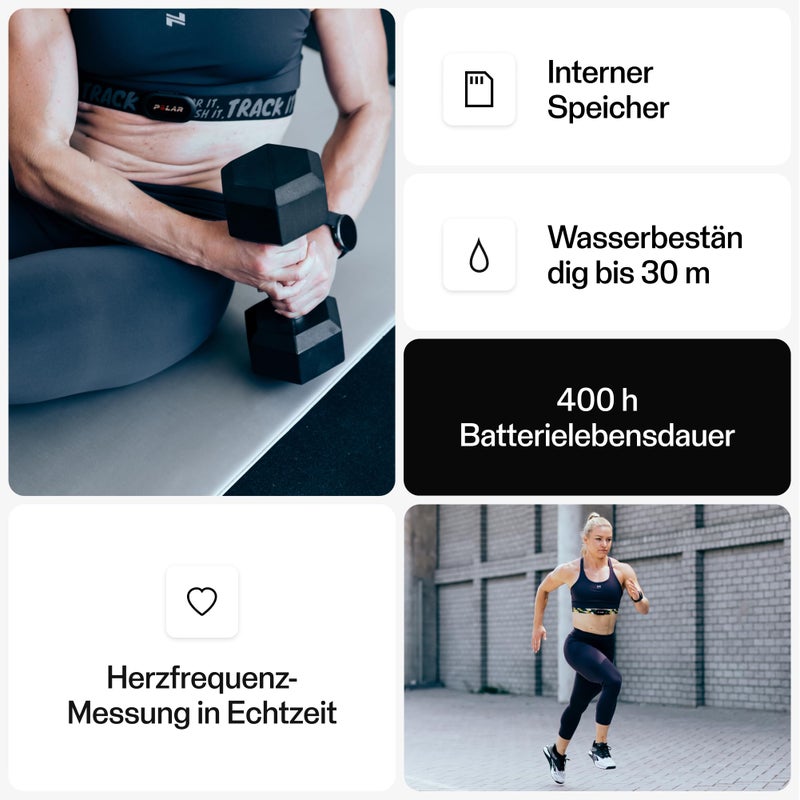 Polar H10 Heart Rate Monitor Chest Strap - ANT + Bluetooth, Waterproof HR Sensor for Men and Women, Black, M-XXL - Image 4