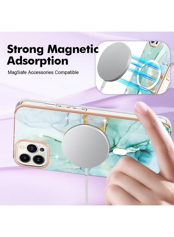 Zaboon Case For iPhone 13 Pro Max Marble Pattern Dual-side IMD Magsafe TPU Phone Case - Image 3