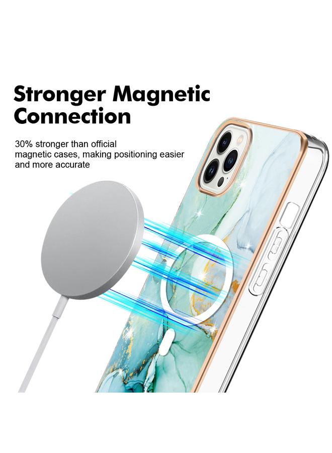 Zaboon Case For iPhone 13 Pro Max Marble Pattern Dual-side IMD Magsafe TPU Phone Case - Image 2