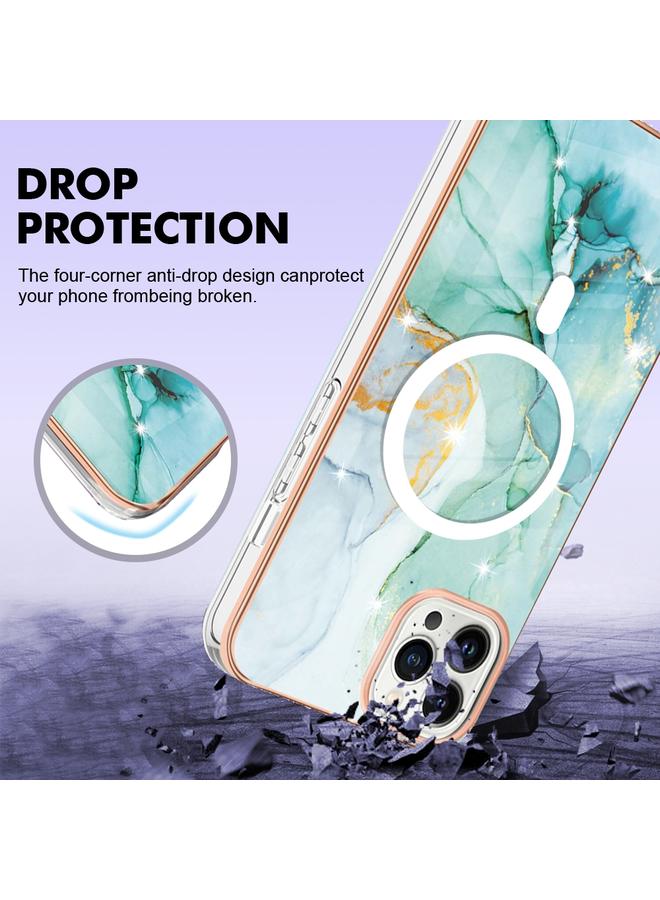 Zaboon Case For iPhone 13 Pro Max Marble Pattern Dual-side IMD Magsafe TPU Phone Case - Image 4