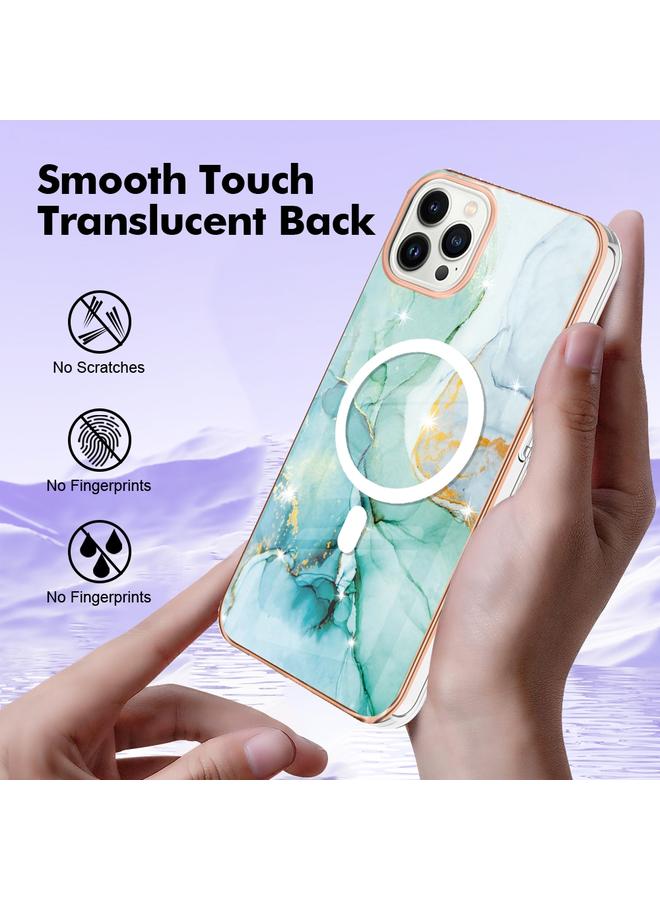 Zaboon Case For iPhone 13 Pro Max Marble Pattern Dual-side IMD Magsafe TPU Phone Case - Image 5