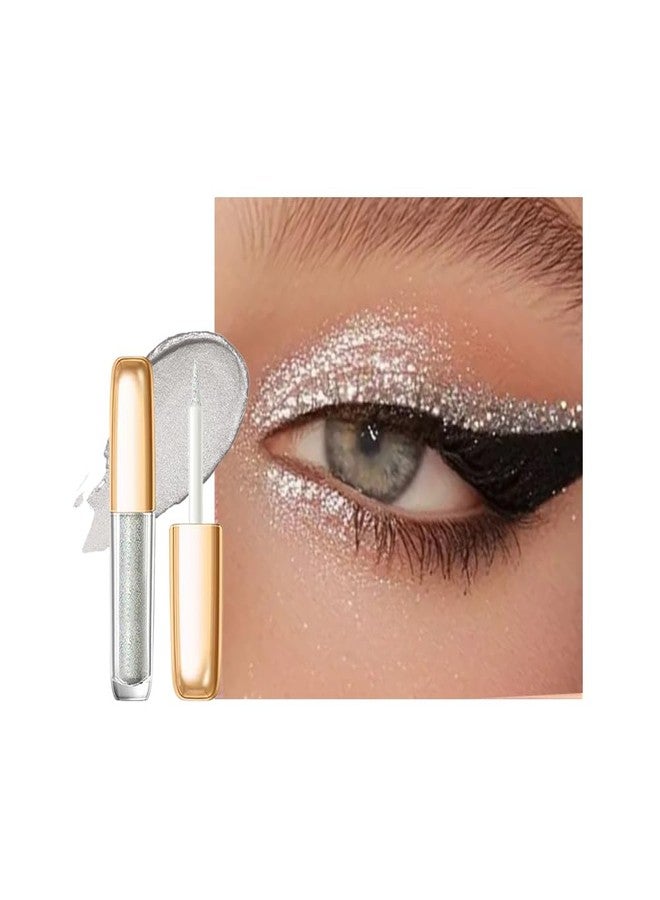 Hxssll Liquid Glitter Eyeshadow Set, Korean Shimmer Eye Makeup, Waterproof Powder Formula, Quick-Drying, Long Lasting, 0.17 Oz (01#, 1PCS) - Image 1