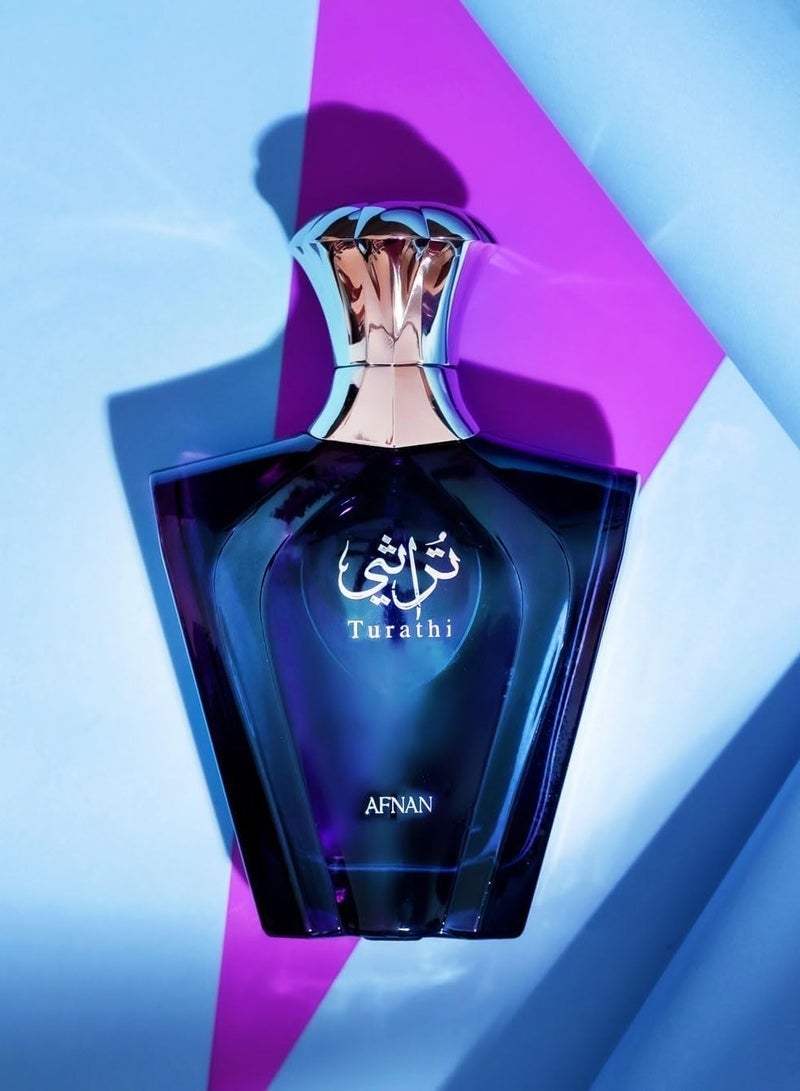 Afnan Turathi Blue Eau de Parfum for Men, 90 ML - Image 1