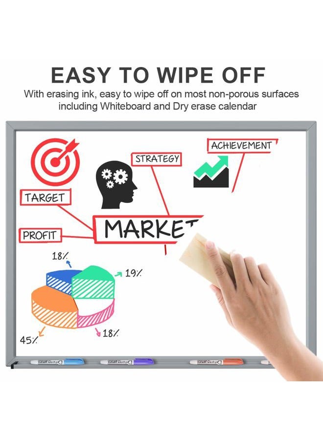 Volcanics Dry Erase Markers Low Odor Fine Whiteboard Markers Thin Box of 30, 10 Colors - Image 5