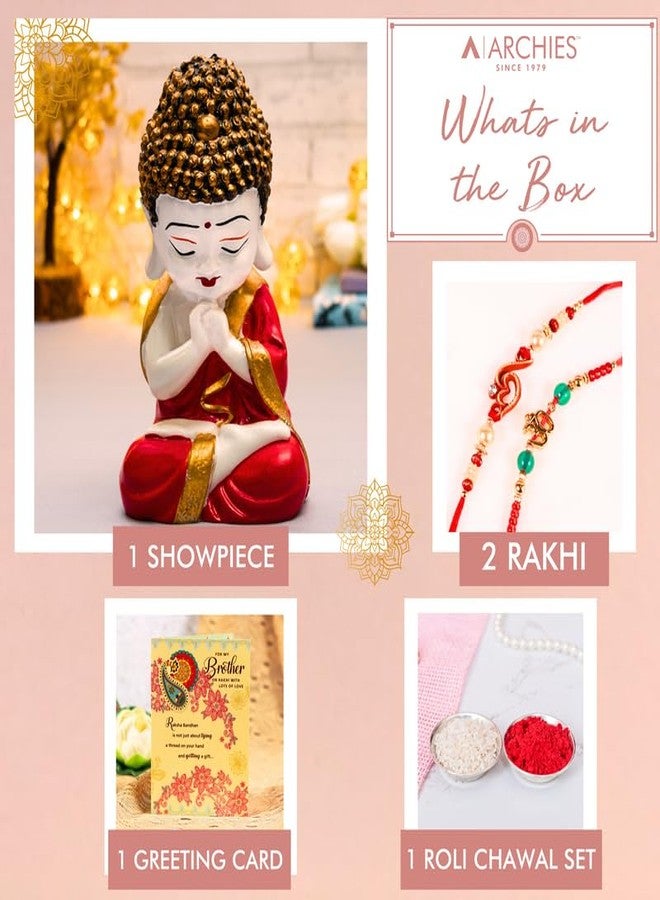 ARCHIES Rakhi Collection For Rakshabandhan | Rakhi For Brother | Rakhi for Bhaiya and Bhabhi | Rakhi Combo Gift Hamper (BOUNTEOUS-BUDDHA RAKHI COMBO) - Image 3