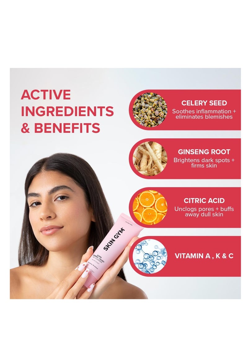 SKIN GYM SKIN GYM Super Ginseng Gel Cleanser Face Wash, Pore Cleanser for Glowing Skin with Celery Seed, Ginseng Root, and Citric Acid, Visibly Tones, Revitalizes, and Fights Signs of Aging  - Image 2