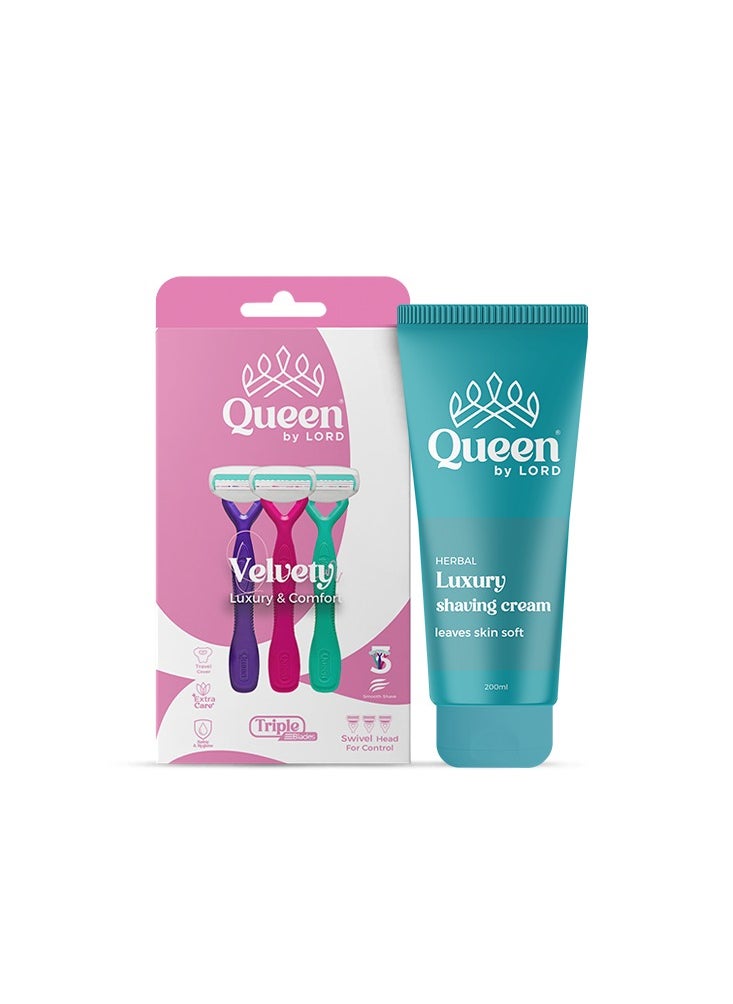 Queen By Lord - Smooth Deal Duo – Velvety + FREE Shaving Cream - Image 1