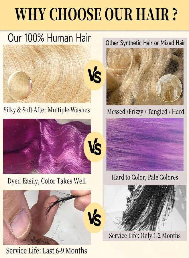 Femca 613 13x6 Lace Front Wig Human Hair 30 Inch 100% Real Blonde Wig Human Hair Body Wave HD Lace Front Wigs Human Hair 200 Density Easily Stained No Tangle Minimal Shedding Longer Life - Image 2