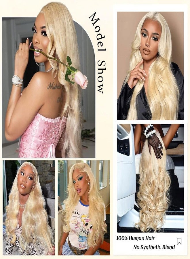 Femca 613 13x6 Lace Front Wig Human Hair 30 Inch 100% Real Blonde Wig Human Hair Body Wave HD Lace Front Wigs Human Hair 200 Density Easily Stained No Tangle Minimal Shedding Longer Life - Image 3