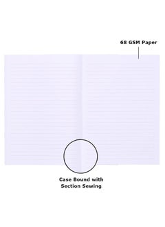 HQ A4 Size Case Bound Open Spine Notebook For Flat Opening 96 Sheets  - Image 2