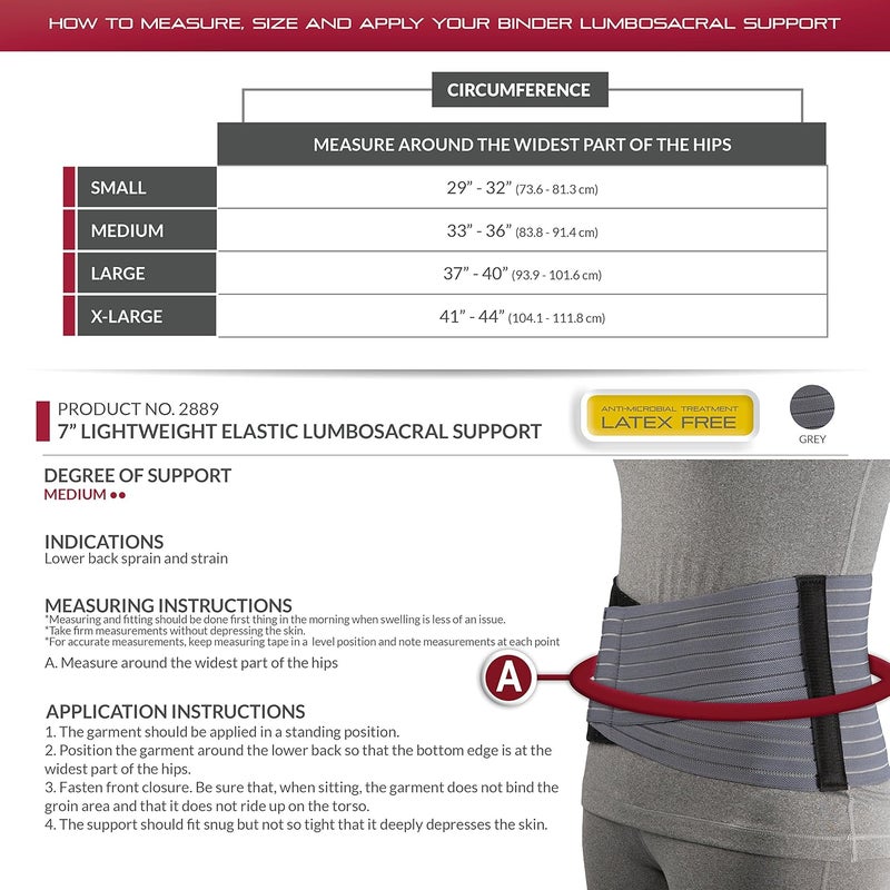 OTC Lumbosacral Support for Women, 7-Inch Lower Back, Select Series - Image 2