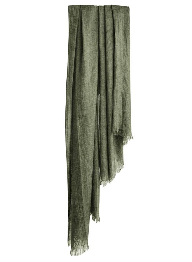 Harewom Lightweight Gauze Linen Feeling Shawl Wraps for Women Beach Summer Scarf for Evening Wedding Dresses Army Green - Image 1
