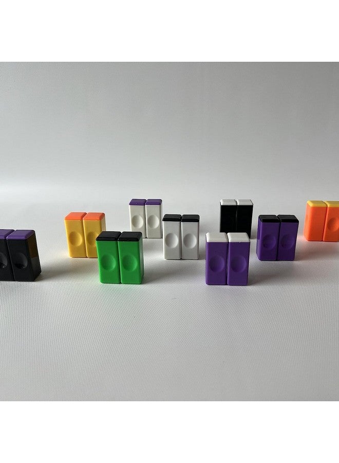 Fiddlys Fidget Brick Magnetic Stick Mini Finger (Purple/White Cap Multicolor Pack of 2 - Image 1