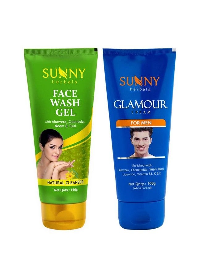 Sunny - Neem Face Wash(110Gm) & Glamour Cream For Men(100Gm) ; Prevents Pimples & Remove Extra Oil ; Moisturizes & Gives Fresh & Supple Skin ; Protection From Sun Rays ; Imparts Radiance & Charm To Skin - Image 1