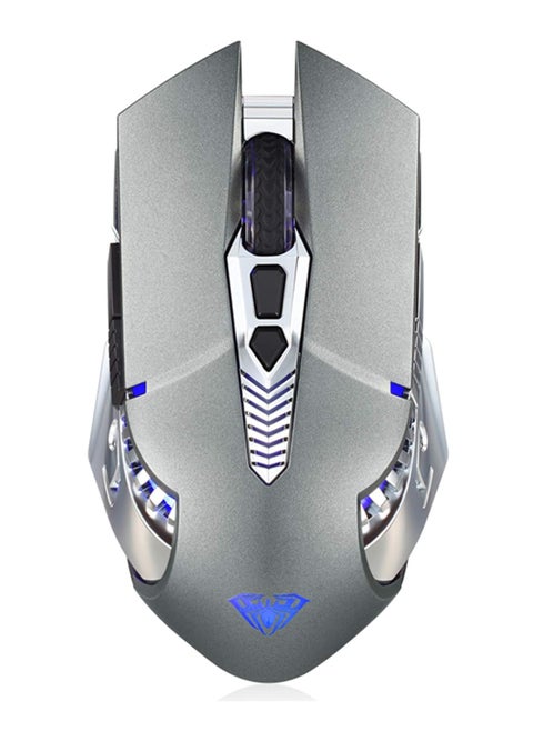 Ola SC200 Wireless Bluetooth Gaming Mouse Built-in 800mAh Battery Side Buttons LED Backlight 2.4G Optical Rechargeable for Laptop, MacBook, Notebook, Tablet, Mobile (Grey)