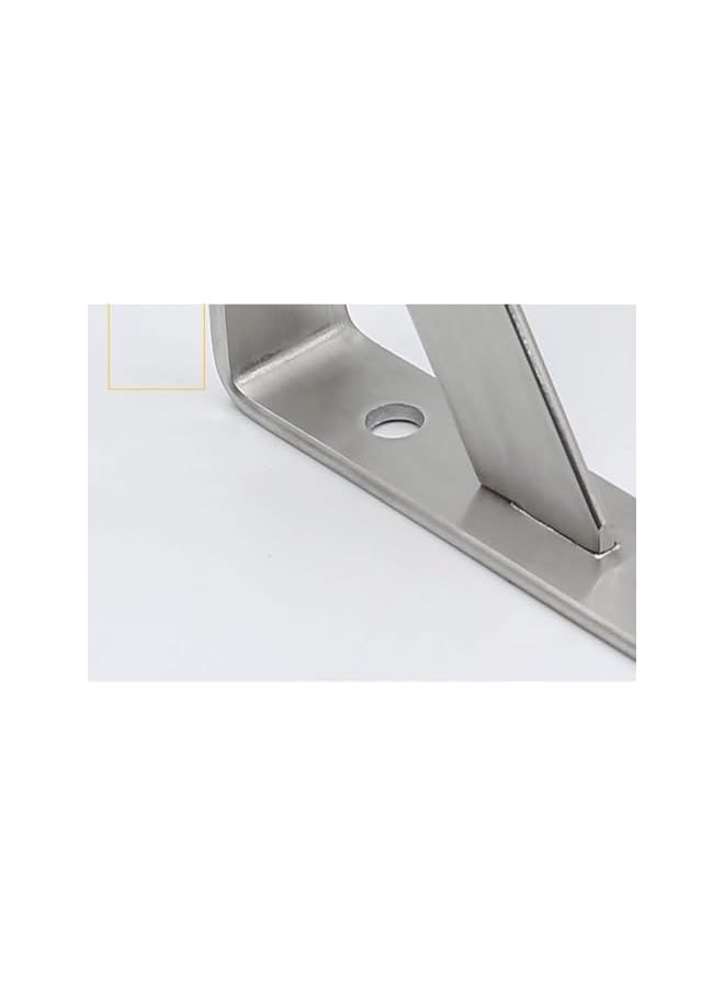 The Bros حاملات الرفوف من بروس 6 بوصة، 2 قطعة من الفولاذ المقاوم للصدأ زاوية قائمة حامل حائط مع إدخال دعم قابل للفصل، دعم زاوية على شكل حرف L لطاولة العمل - Image 5