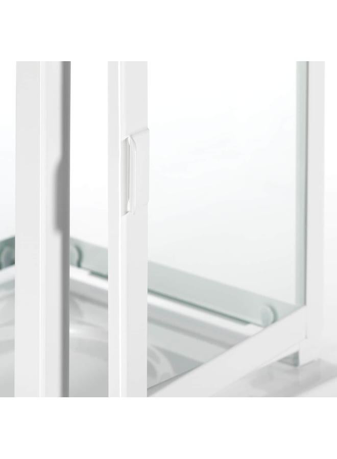 زبون فانوس شمعة كتلة، داخلي/خارجي، أبيض، 28 سم - Image 3