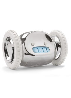 Alarm Clock on Wheels US Original Loudest for Heavy Sleeper, Adult or Kid Robot Clockie, Funny, Rolling, Run-away, Moving, Jumping