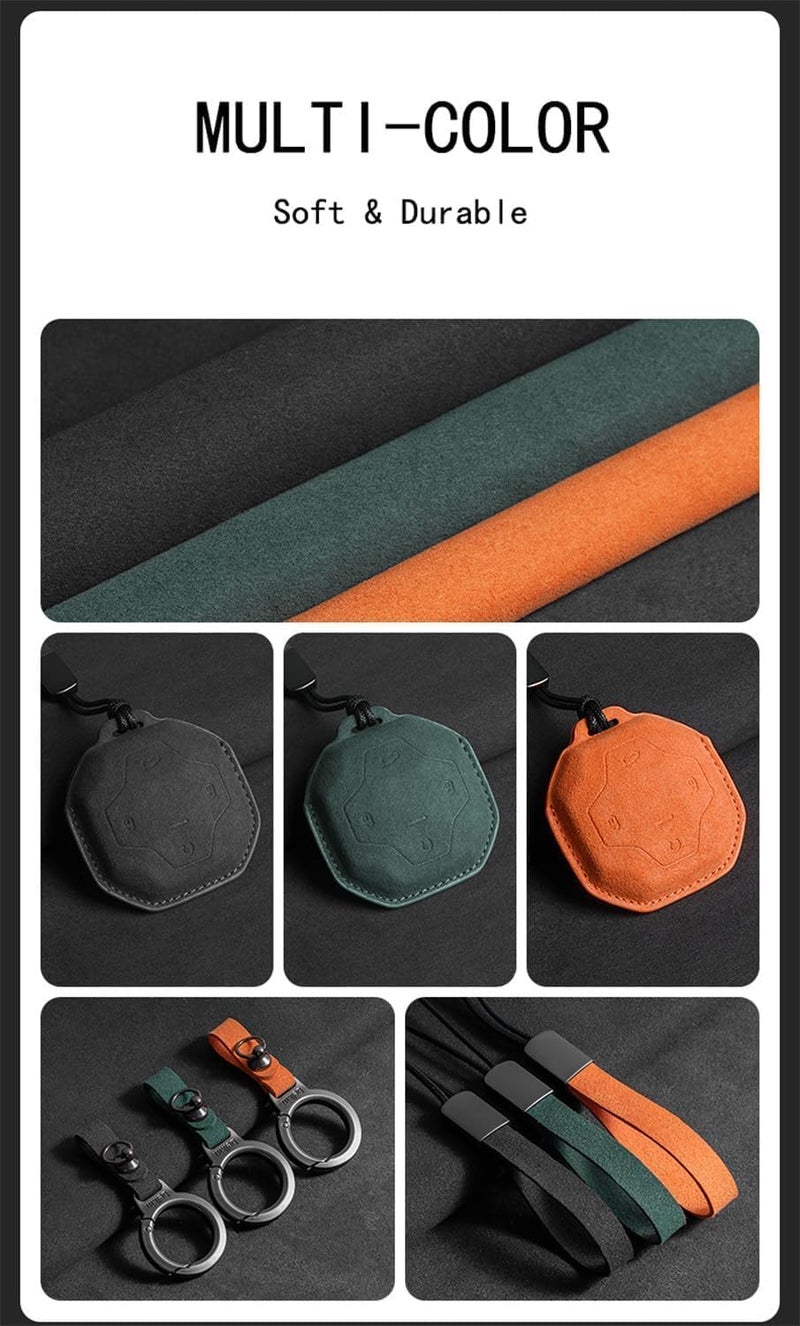 Premium Leather Key Fob Cover Protector Fit for Jetour T2 Accessories, Soft Full Protection Key Case Shell (Orange) - Image 5