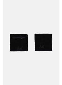 Men 2 Pcs Sweatbands, Black