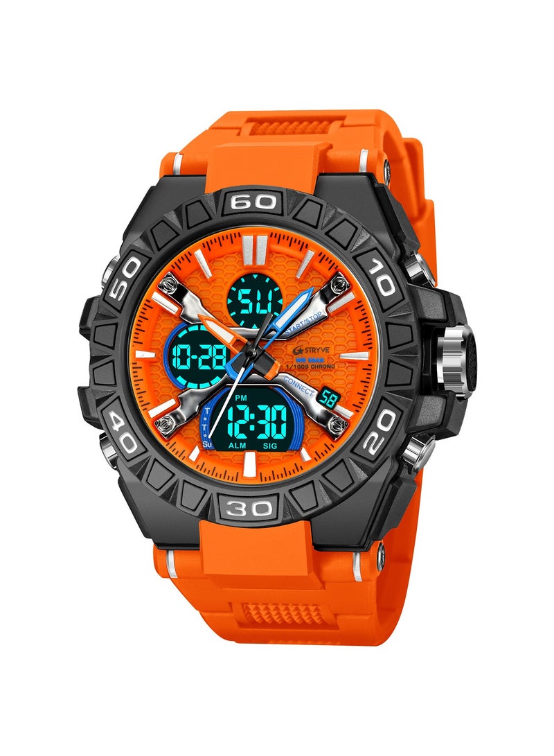 STRYVE Young Men's Stylish Sporty Style with Colorful Luminous Digital Waterproof Multifunctional Watch - Image 1